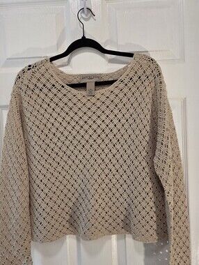 SweaterVintage 90s The Limited America Collection Hand Knit Sweater Open Crochet